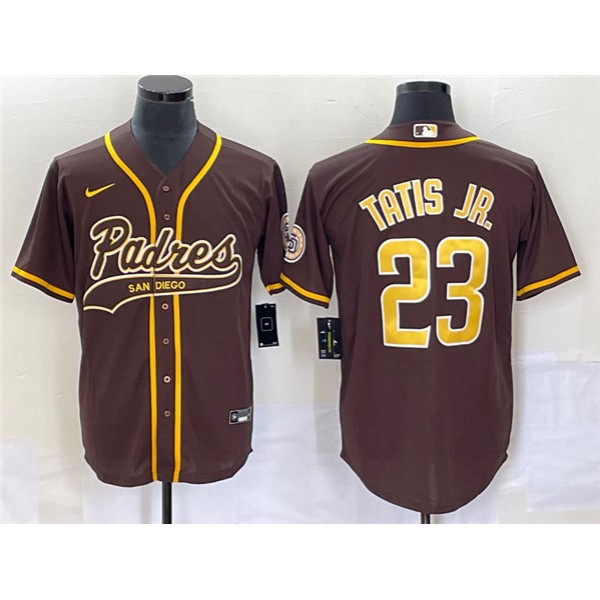 San Diego Padres #23 Fernando Tatis Jr. Brown Cool Base Stitched Jersey