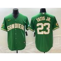 San Diego Padres #23 Fernando Tatis Jr. Green Cool Base Stitched Jersey