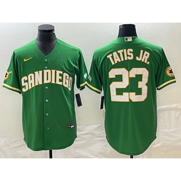 San Diego Padres #23 Fernando Tatis Jr. Green Cool Base Stitched Jersey