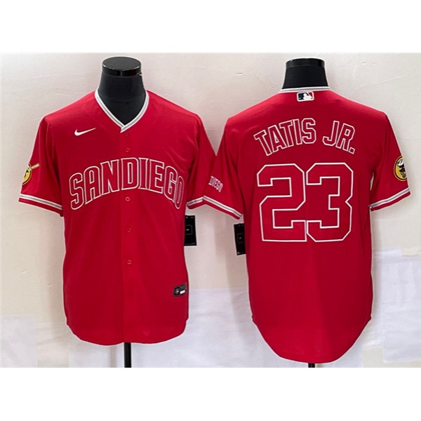 San Diego Padres #23 Fernando Tatis Jr. Red Cool Base Stitched Jersey