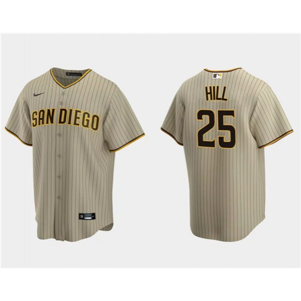 San Diego Padres #25 Tim Hill Tan Cool Base Stitched Jersey