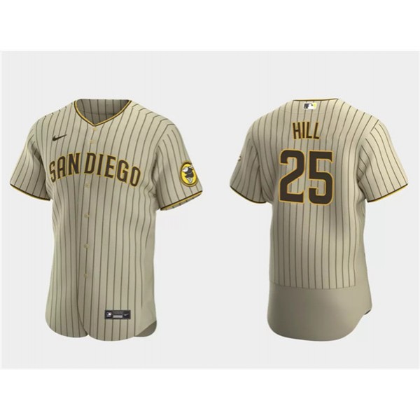 San Diego Padres #25 Tim Hill Tan Flex Base Stitched Jersey
