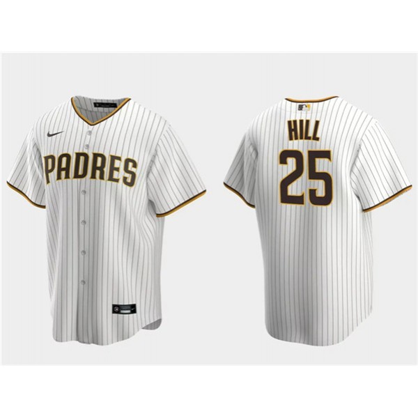 San Diego Padres #25 Tim Hill White Cool Base Stitched Jersey