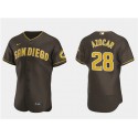 San Diego Padres #28 José Azocar Brown Flex Base Stitched Jersey