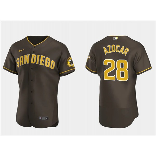 San Diego Padres #28 José Azocar Brown Flex Base Stitched Jersey