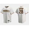 San Diego Padres #28 José Azocar White Cool Base Stitched Jersey