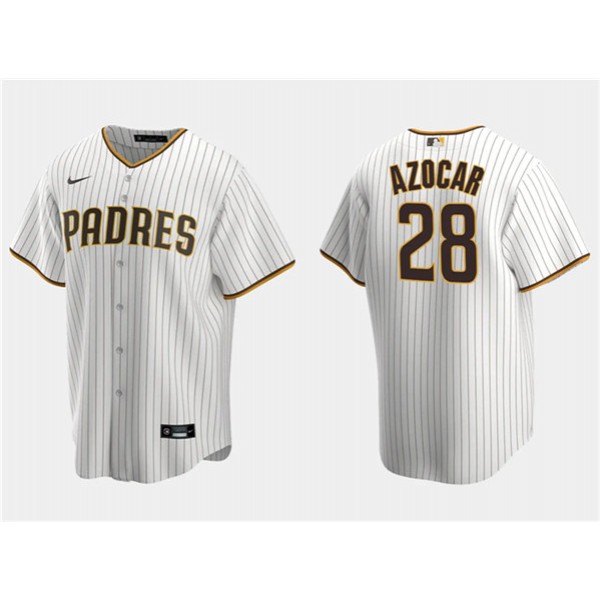San Diego Padres #28 José Azocar White Cool Base Stitched Jersey
