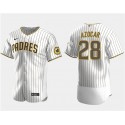 San Diego Padres #28 José Azocar White Flex Base Stitched Jersey