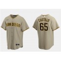 San Diego Padres #65 José Castillo Tan Cool Base Stitched Jersey
