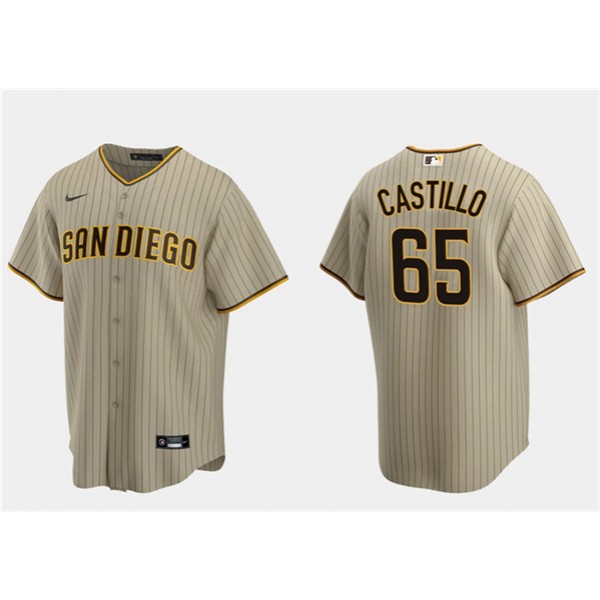 San Diego Padres #65 José Castillo Tan Cool Base Stitched Jersey