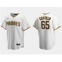 San Diego Padres #65 José Castillo White Cool Base Stitched Jersey