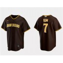 San Diego Padres #7 Ha-Seong Kim Brown Cool Base Stitched Jersey
