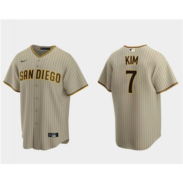 San Diego Padres #7 Ha-Seong Kim Tan Cool Base Stitched Jersey