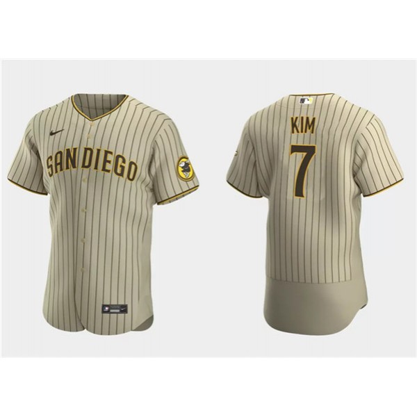 San Diego Padres #7 Ha-Seong Kim Tan Flex Base Stitched Jersey