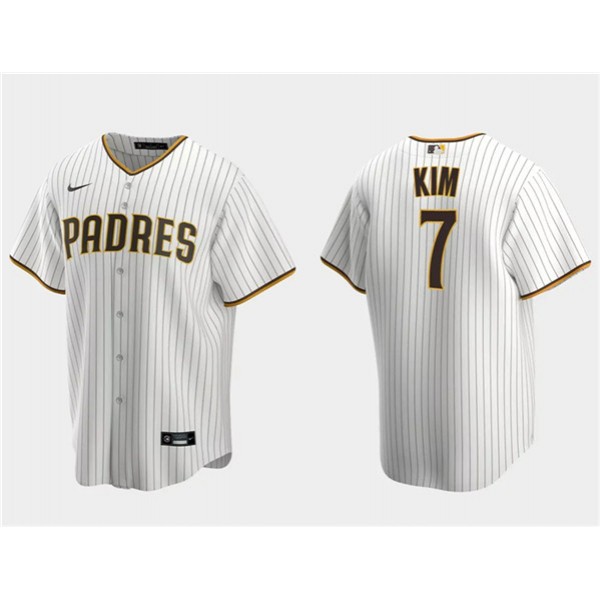 San Diego Padres #7 Ha-Seong Kim White Cool Base Stitched Jersey