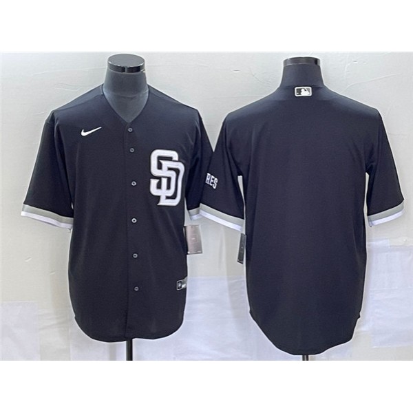 San Diego Padres Blank Black Cool Base Stitched Jersey