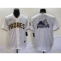 San Diego Padres White Team Big Logo Cool Base Stitched Jersey