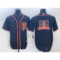 San Francisco Giants Black Team Big Logo Cool Base Stitched Jersey