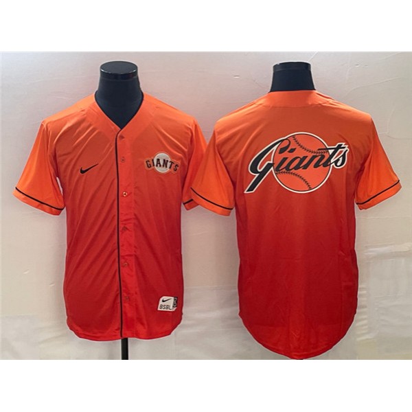 San Francisco Giants Orange Team Big Logo Cool Base Stitched Jersey