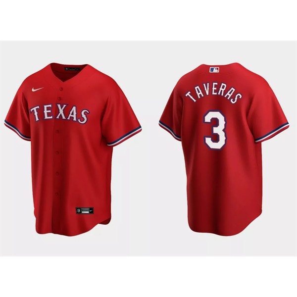 Texas Rangers #3 Leody Taveras Red Cool Base Stitched Jersey