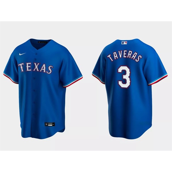 Texas Rangers #3 Leody Taveras Royal Cool Base Stitched Jersey