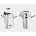 Texas Rangers #3 Leody Taveras White Cool Base Stitched Jersey