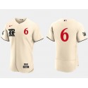 Texas Rangers #6 Josh Jung Cream 2023 City Connect Flex Base Stitched Jersey