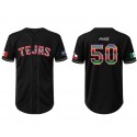 Texas Rangers Black Mexican Heritage Night Stitched Jersey