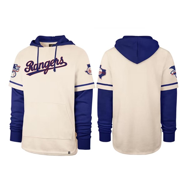 Texas Rangers Cream Pullover Hoodie