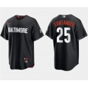 Baltimore Orioles #25 Anthony Santander Black 2023 City Connect Cool Base Stitched Jersey