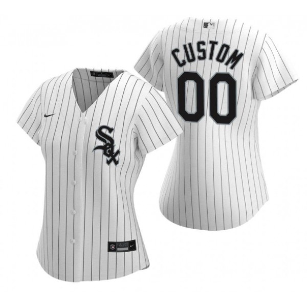 Women's Chicago White Sox Active Player Custom White Stitched Jersey(Run Small)