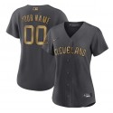 Women's Cleveland Guardians ACTIVE PLAYER Custom 2022 All-Star Charcoal Stitched Baseball Jersey(Run Small)
