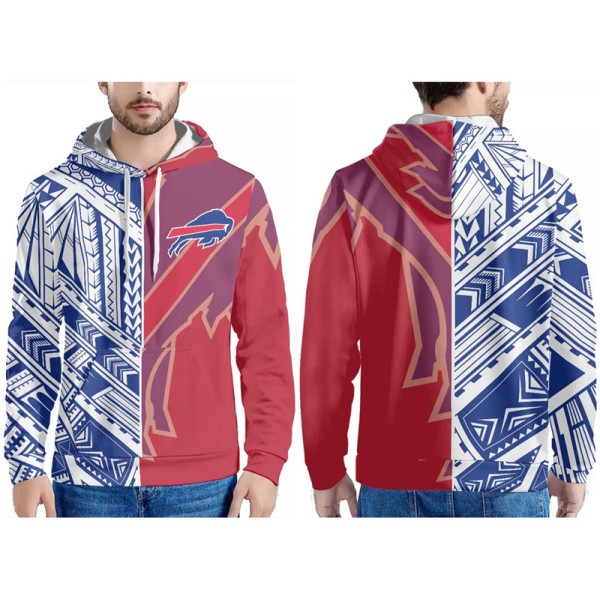 Buffalo Bills Royal Red White Pullover Hoodie