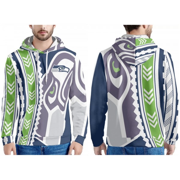 Seattle Seahawks Green Navy Pullover Hoodie