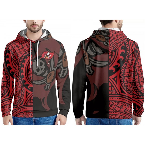 Tampa Bay Buccaneers Red Black Pullover Hoodie