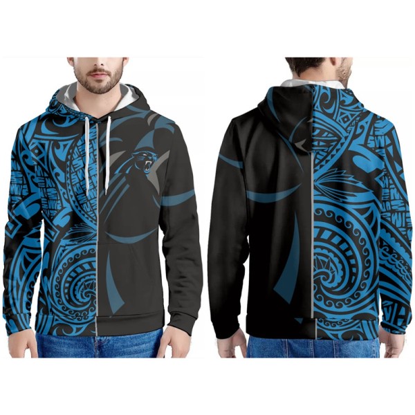 Carolina Panthers Black Blue Pullover Hoodie