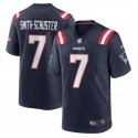 New England Patriots #7 JuJu Smith-Schuster Navy Stitched Game Jersey