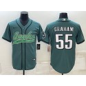 Philadelphia Eagles #55 Brandon Graham Green With Patch Cool Base Stitched Baseball Jersey
