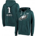 Philadelphia Eagles #1 Jalen Hurts Midnight Green Super Bowl LVII Name Number Pullover Hoodie