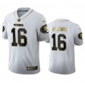 San Francisco 49ers #16 Joe Montana White Gold Stitched Jersey