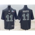 Philadelphia Eagles #11 A.J. Brown Black Green Super Bowl LVII Patch Vapor Untouchable Limited Stitched Jersey