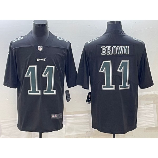 Philadelphia Eagles #11 A.J. Brown Black Green Vapor Untouchable Limited Stitched Jersey