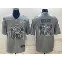 Philadelphia Eagles #62 Jason Kelce Gray Super Bowl LVII Patch Atmosphere Fashion Stitched Jersey