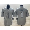 Philadelphia Eagles #1 Jalen Hurts Gray Super Bowl LVII Patch Atmosphere Fashion Stitched Jersey