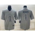 Philadelphia Eagles #1 Jalen Hurts Gray Atmosphere Fashion Stitched Jersey
