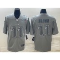 Philadelphia Eagles #11 A.J. Brown Gray Super Bowl LVII Patch Atmosphere Fashion Stitched Jersey