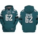 Philadelphia Eagles #62 Jason Kelce White Super Bowl LVII Patch Pullover Hoodie
