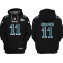 Philadelphia Eagles #11 A.J. Brown Black Super Bowl LVII Patch Pullover Hoodie