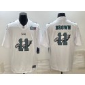 Philadelphia Eagles #11 A. J. Brown Super Bowl LVII Patch White Shadow Logo Limited Stitched Jersey
