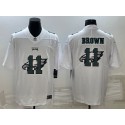 Philadelphia Eagles #11 A. J. Brown White Shadow Logo Limited Stitched Jersey